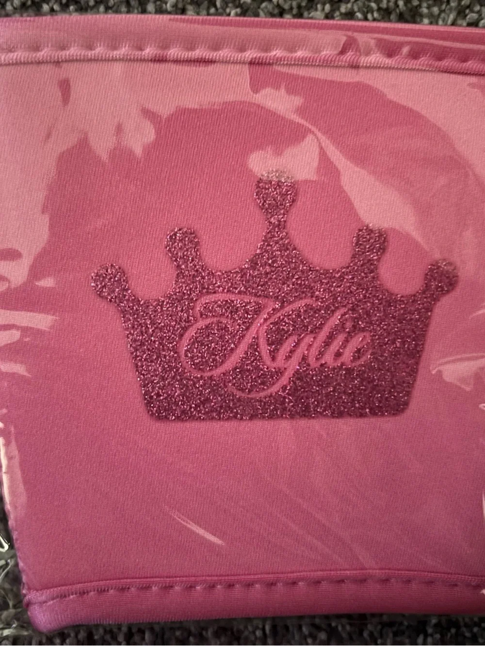 2026 Limited Edition PINK Dunkin King KYLIE Jenner Cup Sleeve Coozie Glitter